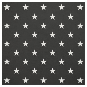 Tecido de estrelas pretas