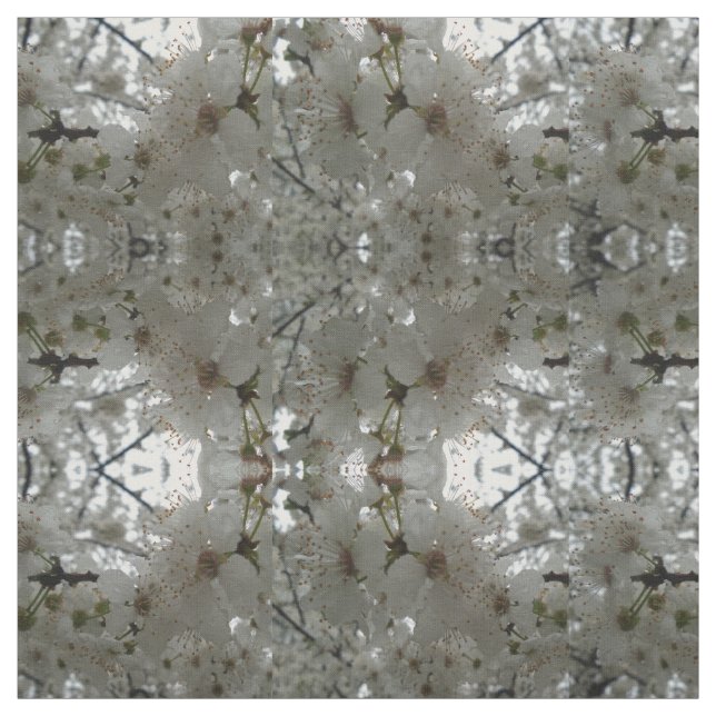 Tecido de Flor de Plum Branco (Modelo)