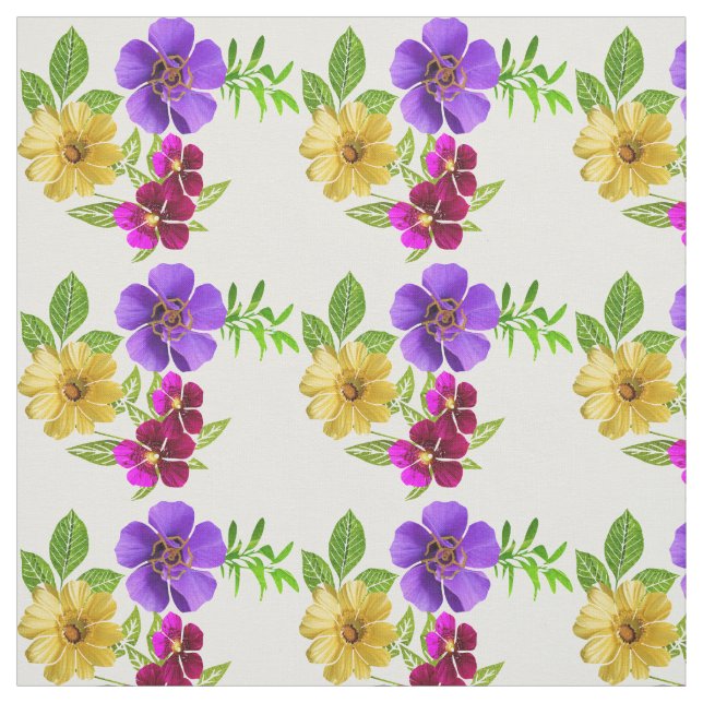 Tecido de Flores 3 Cores (Modelo)