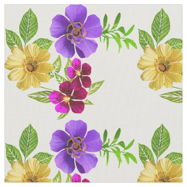 Tecido de Flores 3 Cores (Detalhe)