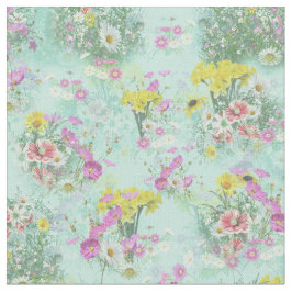 Tecido de Flores Clássicas Retroativas