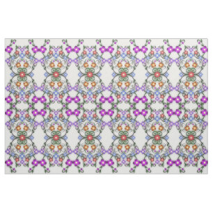 tecido de flores ornamentais