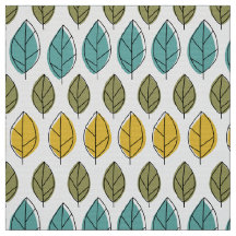 tecido de folhas de padrão aquoso amarelo