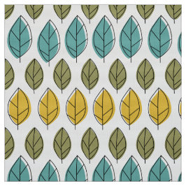 tecido de folhas de padrão aquoso amarelo