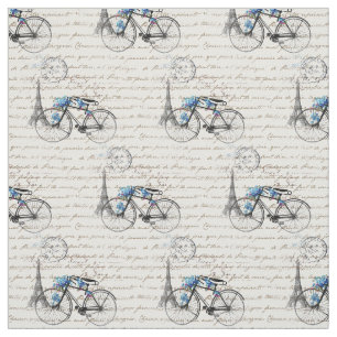Tecido de Forgetmenot da bicicleta de Paris
