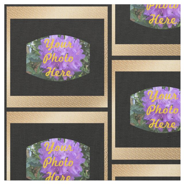 Tecido de Foto Dourado, Preto Quadrado (Detalhe)