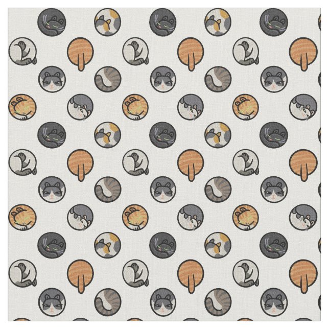 Tecido de gatos poka-dot (Detalhe)