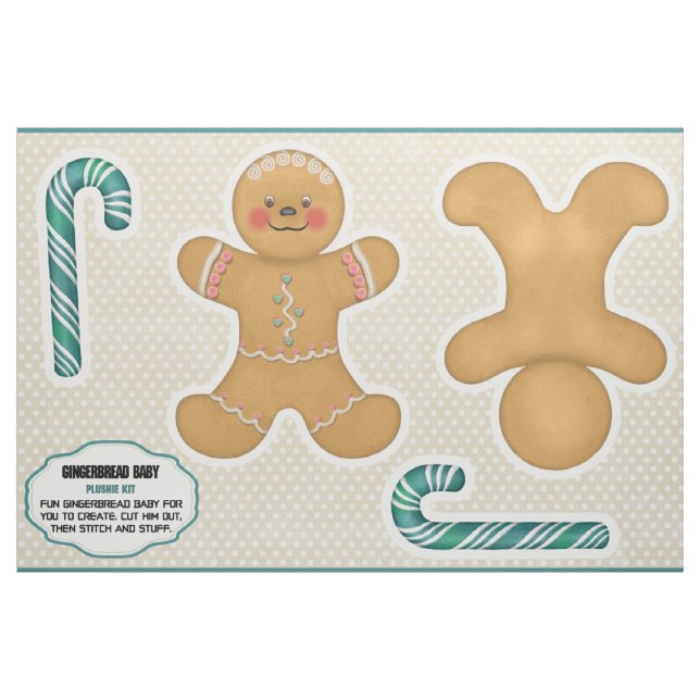 Tecido de Gingercake Cut e Sew Plushie (Fat Quarter)