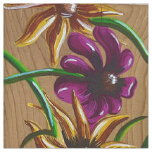 Tecido de Goldfinches e Flores