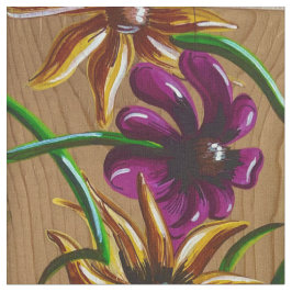 Tecido de Goldfinches e Flores