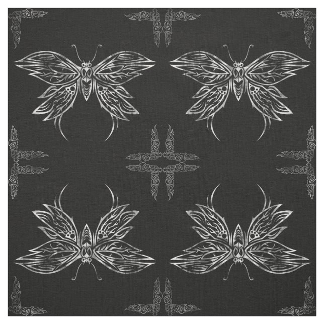 Tecido de Gótico de Inclinação da Borboleta Tribal (Modelo)