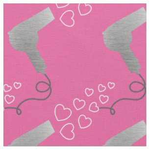 Tecido de Hairdresser Hair Stylist, cor-de-rosa