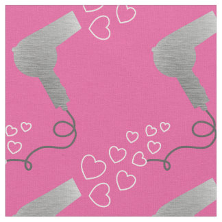 Tecido de Hairdresser Hair Stylist, cor-de-rosa