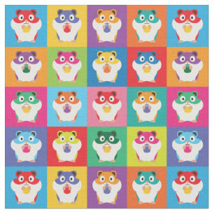 Tecido de Hamsters de pop Art