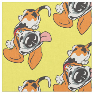 tecido de Hound Basset de desenho animado