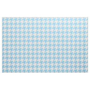 Tecido de Houndstooth dos azul-céu e do branco