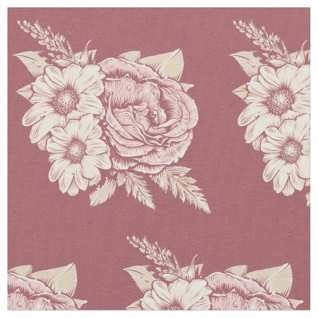 Tecido de Ilustração de Flor (Detalhe)
