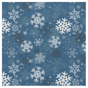 Tecido de Impressão com floco de neve divertido, a