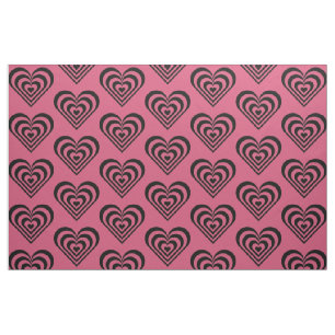 Tecido de Impressão Rosa Quente do Tema do Coração