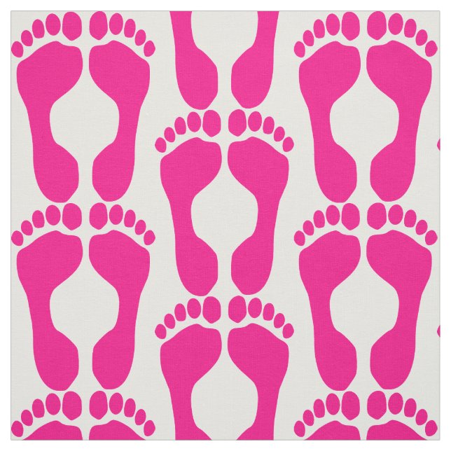 Tecido de Impressões de Pé Rosa (Modelo)