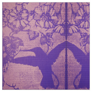 Tecido de Lavanda Desbotada de Beija-flores