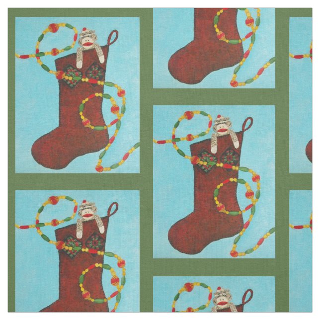 Tecido de Macaco de Choque de Natal (Modelo)