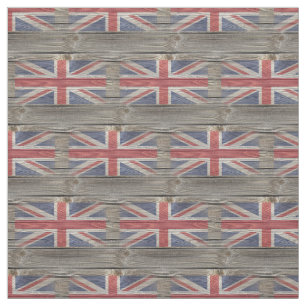 Tecido de madeira velho da bandeira britânica