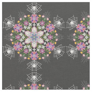 Tecido de mandala para aranhas florais