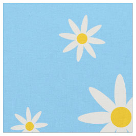 Tecido de margarida azul
