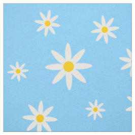 Tecido de margarida azul