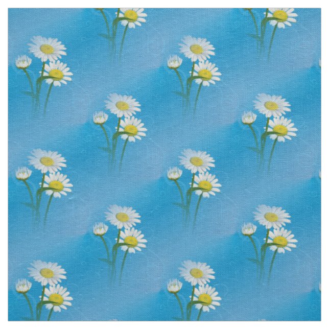 tecido de margarida azul (Modelo)