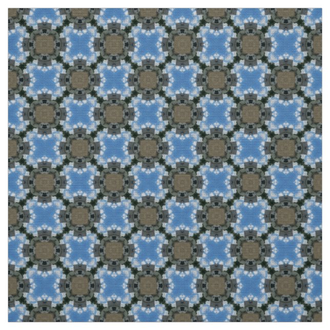 Tecido de Mobiliário Azul e Castanho (Modelo)