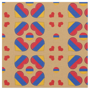 Tecido de moda Armenian Flag & Armenia Hearts