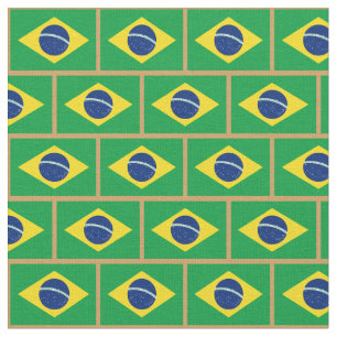 Tecido de moda Brasil e Bandeira