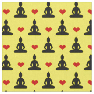 Tecido de moda Buddha e Coração Vermelha /Budism