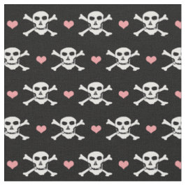 Tecido de moda Caveira & Coração - Piratas / Hallo