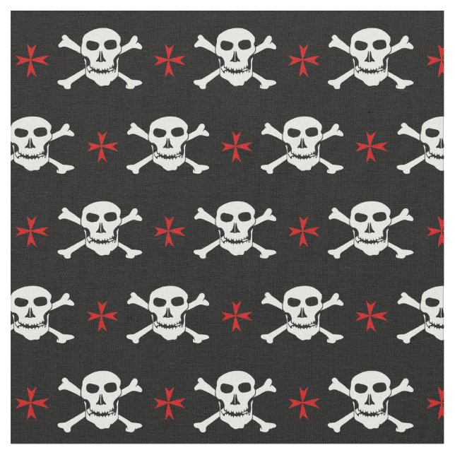 Tecido de moda Caveira & Cruz - Piratas / Hallowee (Detalhe)