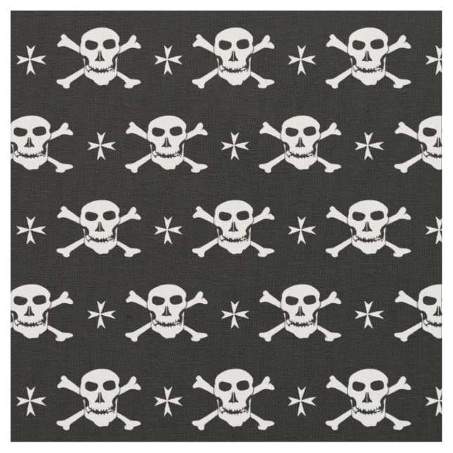 Tecido de moda Caveira & Cruz - Piratas / Hallowee (Detalhe)