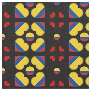 Tecido de moda Colombiano Flag & Colombia Heart