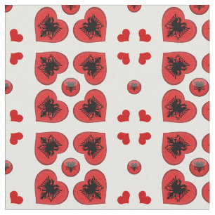 Tecido de moda da Albanian Flag & Albânia Heart