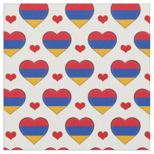 Tecido de moda da Armenian Flag & Red Heart /Armê