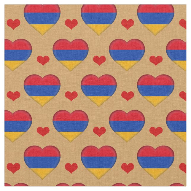 Tecido de moda da Armenian Flag & Red Heart /Armên (Detalhe)