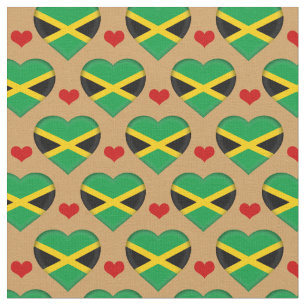 Tecido de moda da Jamaica Flag e Red Heart / regga