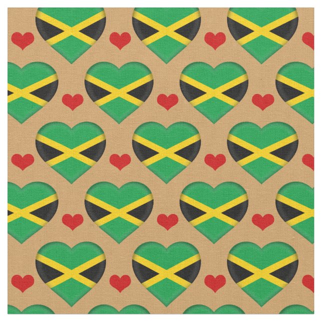 Tecido de moda da Jamaica Flag e Red Heart / regga (Detalhe)