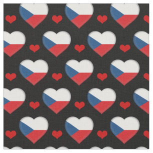 Tecido de moda da Tcheca Flag & Red Heart /Tchechi