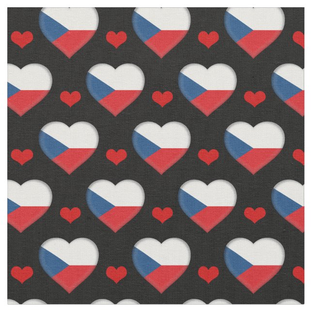Tecido de moda da Tcheca Flag & Red Heart /Tchechi (Detalhe)
