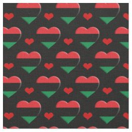 TECIDO de moda da UNIA Flag & Red Heart / Pan Afri