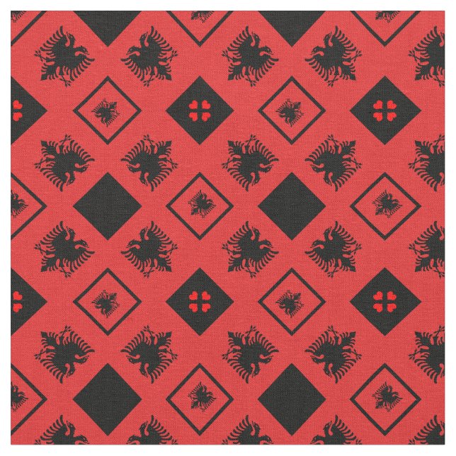 Tecido de Moda de Bandeira e Albânia Albanesa BL (Detalhe)