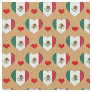 Tecido de moda de Flag e Red Heart do México/Méx