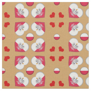 Tecido de moda de Polônia e bandeira polonesa